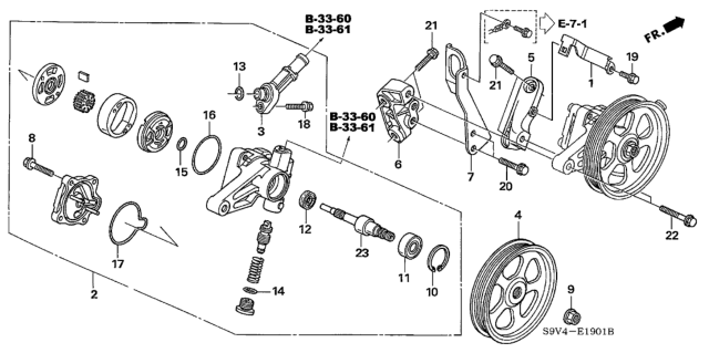 2006 Honda Pilot P.S. Pump - Bracket Diagram