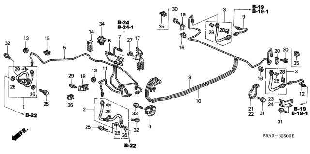 2001 Honda Civic Valve Assembly, Proportioning Diagram for 46210-S5A-942