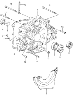 1981 Honda Civic Gasket, Torque Converter Case Diagram for 21811-PA9-010