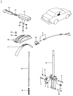 1982 Honda Civic Select Lever Diagram