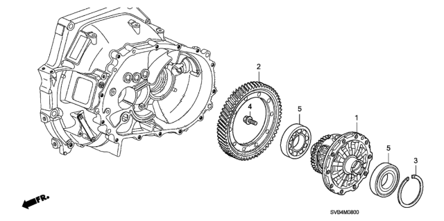 2011 Honda Civic MT Differential (1.8L) Diagram