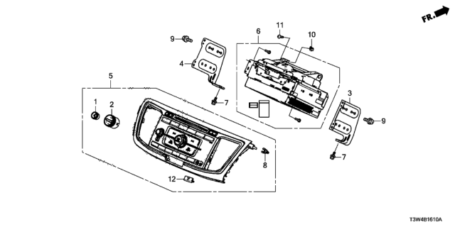 2015 Honda Accord Hybrid Tuner Unit Assy Diagram for 39171-T3Z-A01