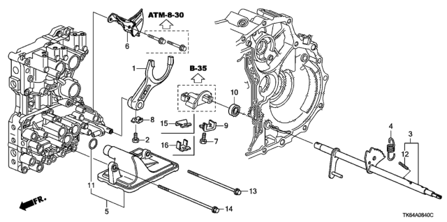 2009 Honda Fit Shaft, Control Diagram for 24410-RMM-000
