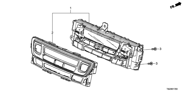 2020 Honda Ridgeline Control Assembly-(Deep Black) Diagram for 79600-T6Z-A44ZA
