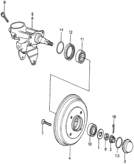 1985 Honda Accord Rear Brake Drum Diagram