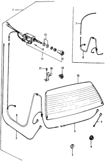 1976 Honda Civic Wire B, RR. Defroster Diagram for 32161-634-920