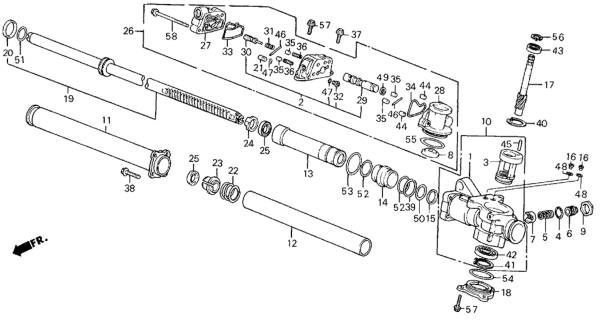 1986 Honda Civic Spool, Four-Way (-0.002/+0.003) (X) Diagram for 53646-SB4-952