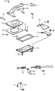 1985 Honda Accord Stay, Inhibiter Connector Diagram for 35701-SA5-010