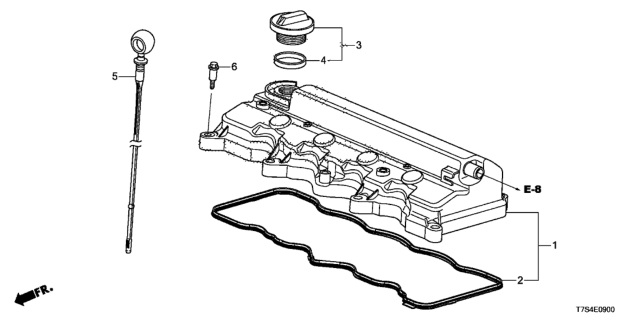 2016 Honda HR-V Cylinder Head Cover Diagram