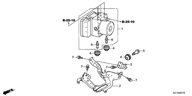 2015 Honda CR-Z Modulator Assembly, Vsa (Rewritable) (Coo) Diagram for 57110-SZT-416