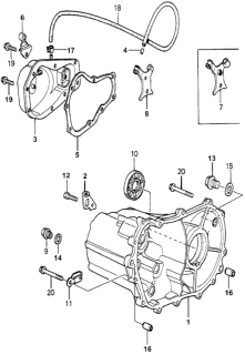1981 Honda Accord Clamp B, Breather Tube Diagram for 21399-PB6-000
