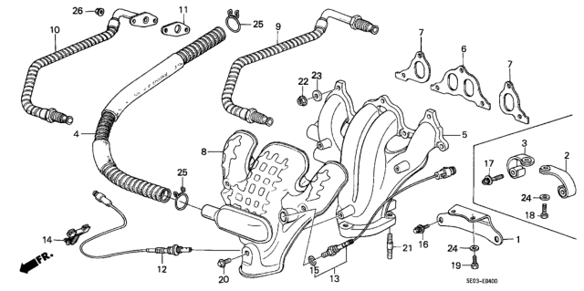 1988 Honda Accord Exhaust Manifold Diagram