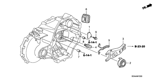 2007 Honda Accord MT Clutch Release (V6) Diagram