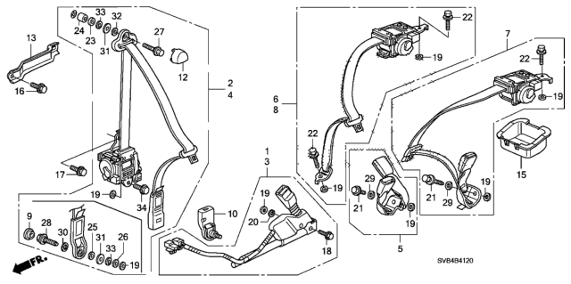 2010 Honda Civic Outer St, Driver Side (Type B) Diagram for 04818-SVA-A02ZE