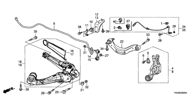 2015 Honda Civic Knuckle, Right Rear (Drum) Diagram for 52210-TR2-A50