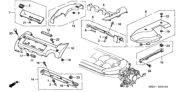 2001 Honda Accord Intake Manifold Cover Diagram