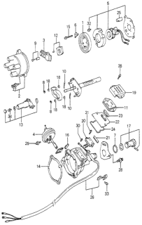 1982 Honda Prelude Distributor Components Diagram 2