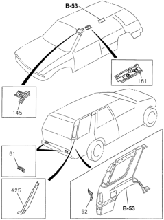 1996 Honda Passport Front Inner Panel Reinforcements Diagram