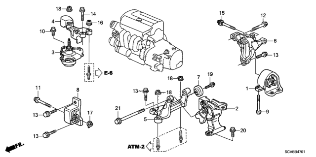 2011 Honda Element Engine Mounts Diagram