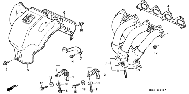 1990 Honda Accord Gasket, Exhuast Manifold (Nippon LEAkless) Diagram for 18115-PT3-A21