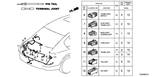 2016 Honda Accord Connector (3P 090M) Diagram for 04321-S2A-305