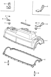 1983 Honda Civic Clamp, Cable Diagram for 17261-PA6-671