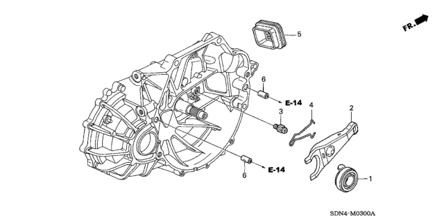 2006 Honda Accord MT Clutch Release (L4) Diagram