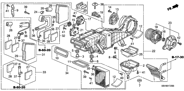 2006 Honda Pilot Rear Heater Unit Diagram