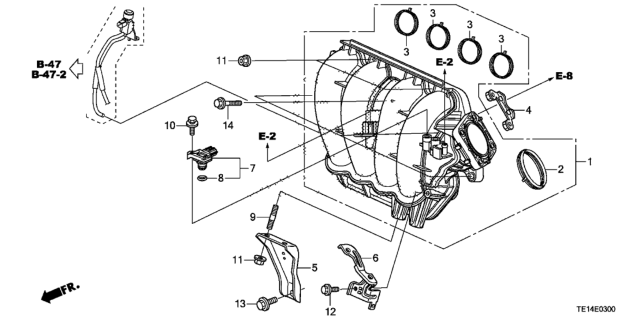 2012 Honda Accord Intake Manifold (L4) Diagram