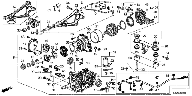 2017 Honda HR-V Strap A, RR. Differential Mounting Diagram for 50713-SH9-010