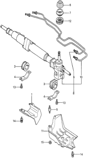 1981 Honda Accord Bolt, Power Steering Gear Box Mounting Diagram for 53440-689-000