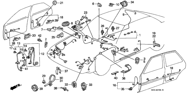 1986 Honda Accord Cable Assembly, Starter (Sumitomo) Diagram for 32410-SE0-A06