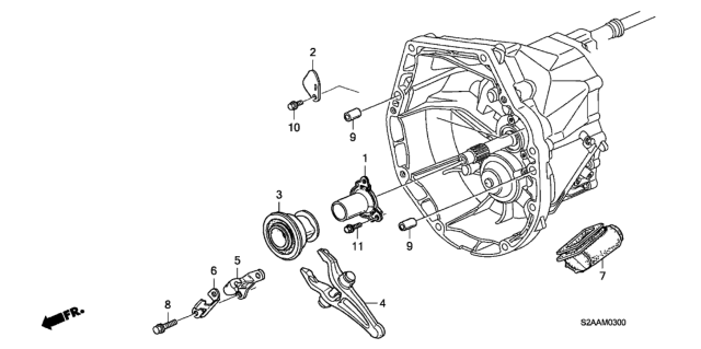 2008 Honda S2000 Guide, Release Bearing Diagram for 21103-PCY-003