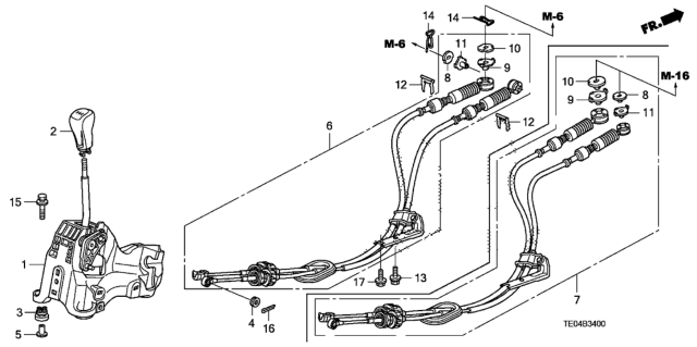 2008 Honda Accord Wire, Change Diagram for 54310-TA0-A03