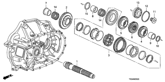 2008 Honda Accord Bearing, Ball (30X72X17) Diagram for 91004-PPP-004