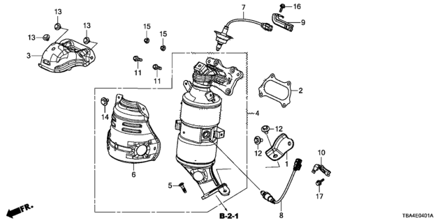 2017 Honda Civic Sensor, Oxygen Diagram for 36532-5BA-A01