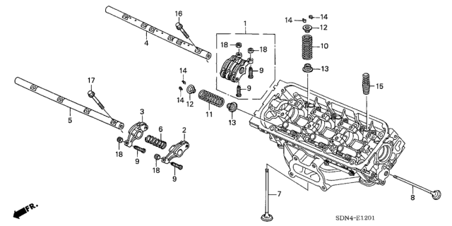 2005 Honda Accord Cotter, Valve (Service) Diagram for 14781-PRB-A02