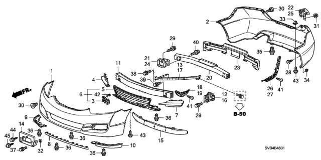 2010 Honda Civic Grille, Left Front Bumper (Lower) (Polished Metal Metallic) Diagram for 71108-SVA-A50ZF