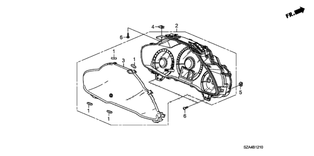 2013 Honda Pilot Meter Components Diagram