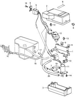 1981 Honda Civic Valve Assy., Solenoid (A2) Diagram for 36130-PA5-681