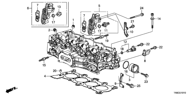 2015 Honda Civic Stay D, Engine Wire Harness Diagram for 32744-RZP-G00