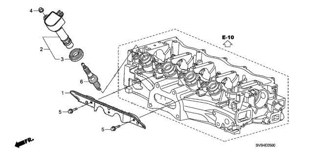 2010 Honda Civic Plug Hole Coil (1.8L) Diagram