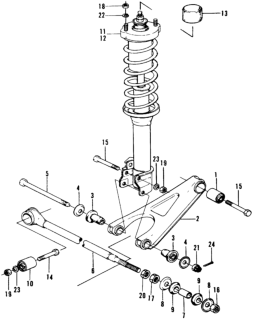 1976 Honda Civic Rear Shock Absorber - Rear Lower Arm Diagram