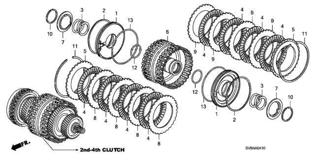 2011 Honda Civic Plate, Clutch End (22) (2.4MM) Diagram for 22574-RPC-004