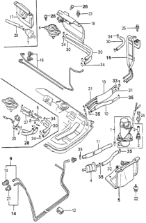 1980 Honda Accord Fuel Pump - Strainer Diagram