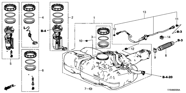 2017 Honda HR-V Tube, Filler Neck Diagram for 17651-T5R-A01