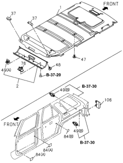 1995 Honda Passport Stopper, Tailgate Cable (Gray) Diagram for 8-97153-083-0