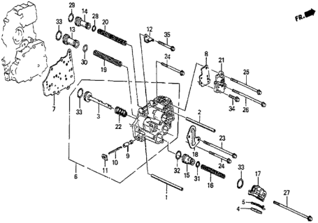 1987 Honda Prelude Body Assy., Modulator Diagram for 27800-PF4-640