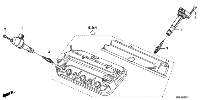 2007 Honda Accord Ignition Coil - Plug (V6) Diagram