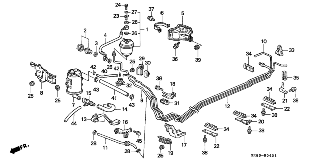 1995 Honda Civic Fuel Pipe Diagram